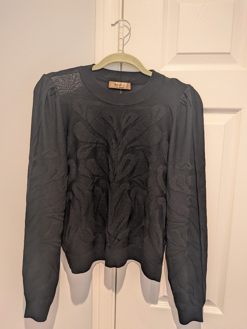 Bailey 44 Black Textured Knit Sweater